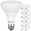 Sunperian BR30 LED Flood Light Bulbs 8.5W (65W Equivalent) 800LM Dimmable E26 Base 12-Pack SP34016-12PK